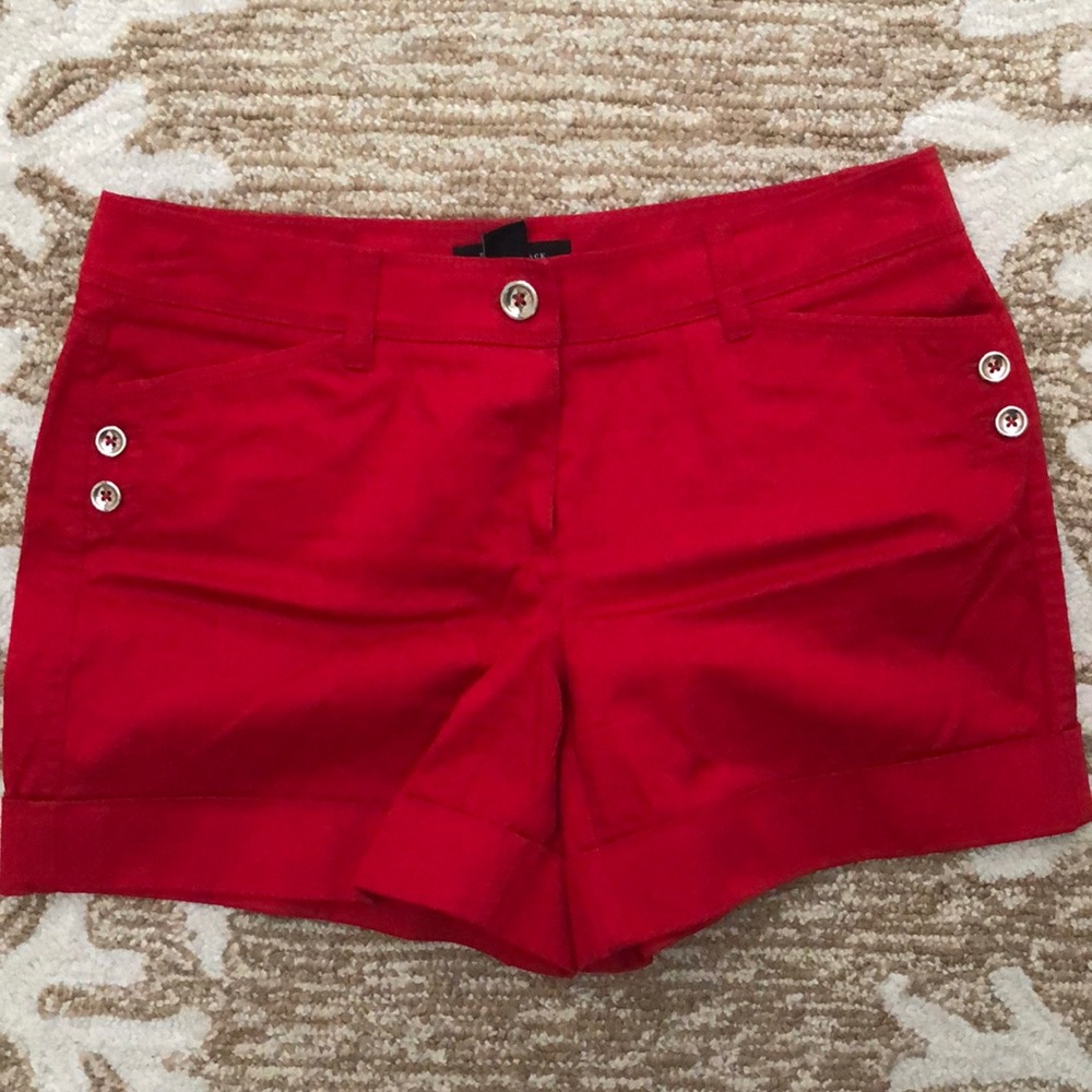 Red cotton shorts